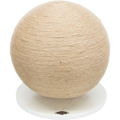 Trixie minge din sisal pentru zgariat pisici cu baza din lemn 29 x 31 cm